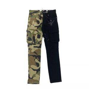 Men’s Camouflage and Black Cargo Pants
